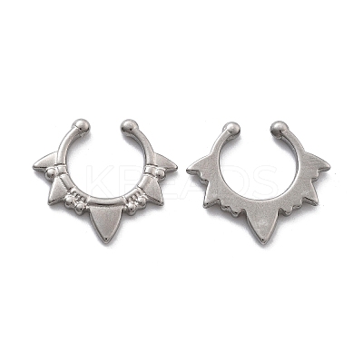304 Stainless Steel Spike Clip on Nose Rings AJEW-A062-05P-03-1