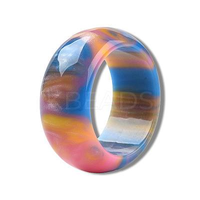 Resin Wide Chunky Finger Ring for Women RJEW-N041-01-C04-1