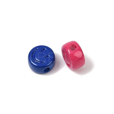 Baking Paint Opaque Acrylic Beads OACR-F014-05-1