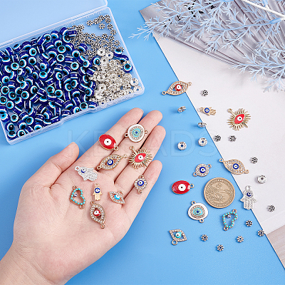 Evil Eye Jewelry Making Finding Kit DIY-PH0008-36-1