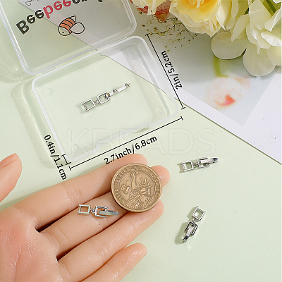 6Pcs Brass Fold Over Clasps KK-BBC0013-51-1