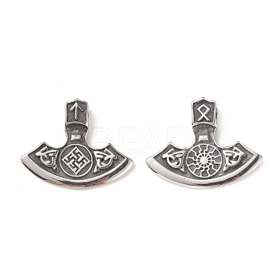 Viking Style 304 Stainless Steel Pendants STAS-Z015-24AS-1