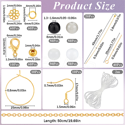 DIY Glass Beaded Bracelets & Earrings Jewelry Making Kit DIY-SP0001-20B-1
