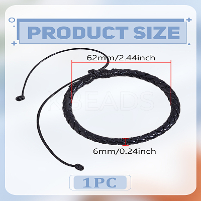 1Pc PU Leather Braided Bracelets Set for Women Men BJEW-LP0003-39-1