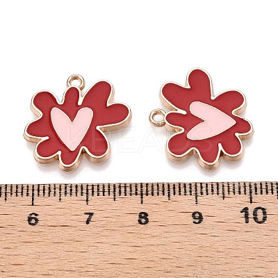 Rack Plating Alloy Enamel Pendants ENAM-N056-344C-1
