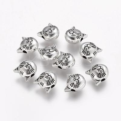 Tibetan Style Alloy Beads TIBEP-GC178-AS-RS-1