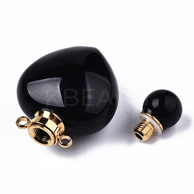 Natural Obsidian Pendants G-T131-16A-1