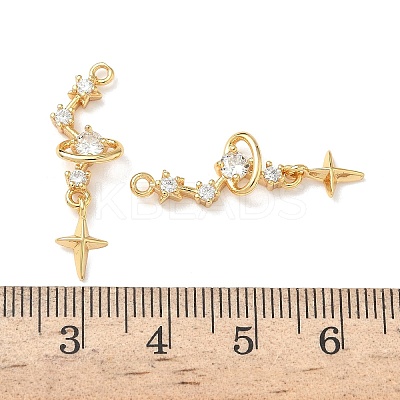 Brass Micro Pave Cubic Zirconia Pendants KK-Z136-05G-01-1