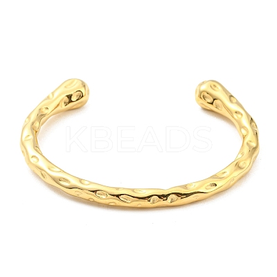 Ion Plating(IP) 304 Stainless Steel Cuff Bangles BJEW-C043-05G-1