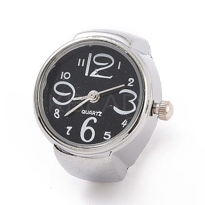 201 Stainless Steel Stretch Watchband Finger Ring Watches LS-WACH-G018-01P-03-1