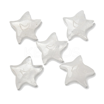 Natural Quartz Crystal Carved Cabochons G-Q190-04A-1