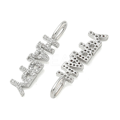 SHEGRACE Brass Micro Pave Cubic Zirconia Pendants XGRQ3D405-493P-1