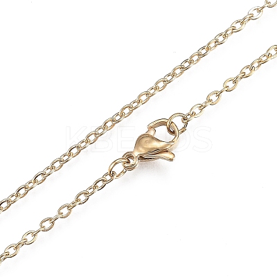 PVD Vacuum Plating 201 Stainless Steel Pendant Necklaces LS-NJEW-H208-01G-1