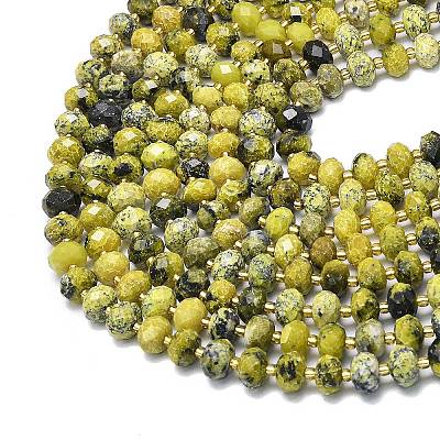 Natural Yellow Turquoise(Jasper) Beads Strands G-P573-A56-01-1