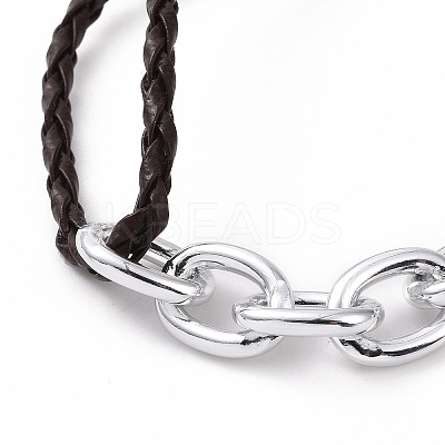 Fashion Braided Bracelets BJEW-JB00848-09-1