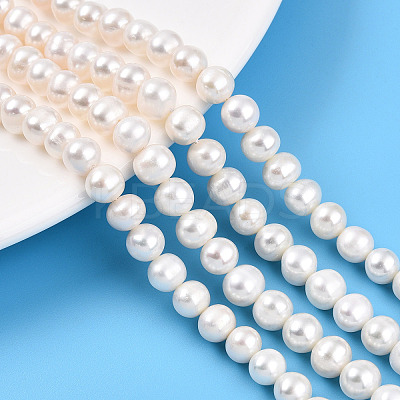 Natural Cultured Freshwater Pearl Beads Strands PEAR-N013-07Q-1