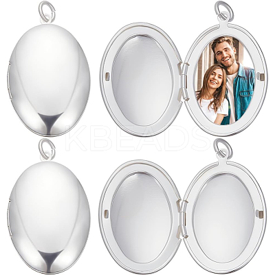 4Pcs Brass Locket Pendants FIND-BBC0015-80-1