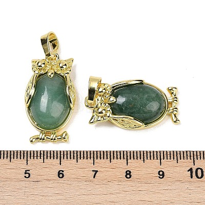 Natural Green Aventurine Pendant KK-F887-02G-04-1