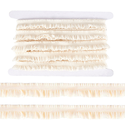 10M 10% Spandex 90% Polyamide Layered Pleated Lace Ribbon OCOR-GA0002-42A-1