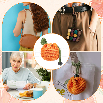1Pc Tangerine Woolen Crochet Wallets AJEW-NB0005-93-1