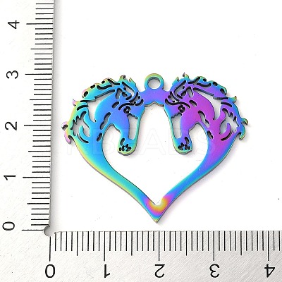 304 Stainless Steel Pendants STAS-R116-10RC-1