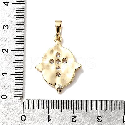 Brass Micro Pave Cubic Zirconia Pendants KK-H089-33G-01-1