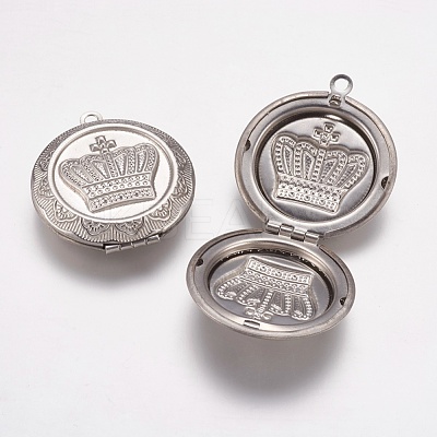 Tarnish Resistant 304 Stainless Steel Locket Pendants STAS-K171-20P-1