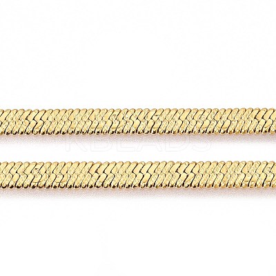 4MM 304 Stainless Steel Herringbone Chains Necklaces NJEW-N058-02G-1