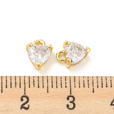 Rack Plating Brass Micro Pave Cubic Zirconia Charms KK-C038-08G-1