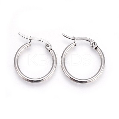 Tarnish Resistant 304 Stainless Steel Hoop Earrings EJEW-P173-13P-01-1