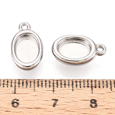 304 Stainless Steel Pendant Cabochon Settings STAS-N114-47P-1