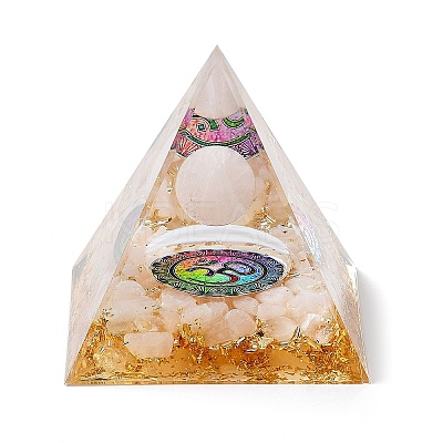 Orgonite Pyramid Resin Energy Generators DJEW-D013-01G-1
