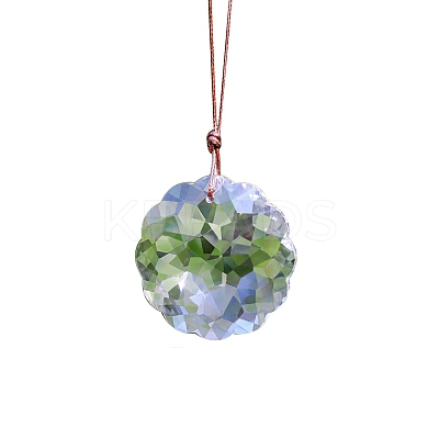 Flower Faceted K9 Glass Suncatchers PW-WG401CC-01-1
