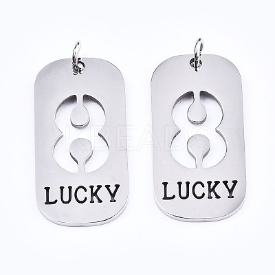 Non-Tarnish 201 Stainless Steel Pendants LS-STAS-T044-220P-8-1