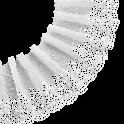 5 Yards Cotton Embroidery Flower Lace Ribbons OCOR-MA0001-29A-1