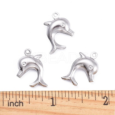 Tarnish Resistant Dolphin 304 Stainless Steel Pendants STAS-I045-29-1