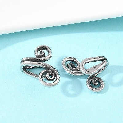 Flower 316 Stainless Steel Non- Piercing Cartilage Earrings AJEW-C044-07B-AS-1