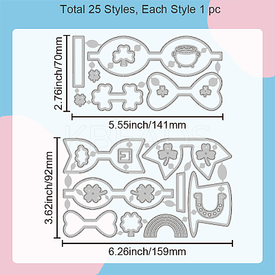 Saint Patrick's Day Carbon Steel Cutting Dies Stencils DIY-WH0309-1579-1
