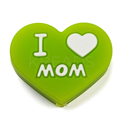Mother's Day Silicone Focal Beads FIND-PW0005-12A-1