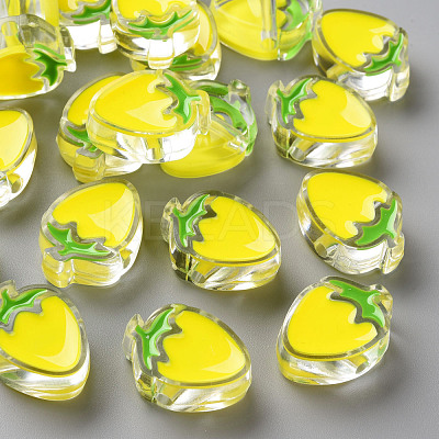 Transparent Enamel Acrylic Beads TACR-S155-003H-1