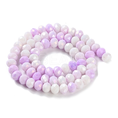 Electroplate Glass Beads Strands LAMP-S068-02Q-1