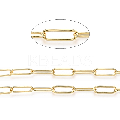Soldered Brass Paperclip Chains CHC-D025-03G-01-1