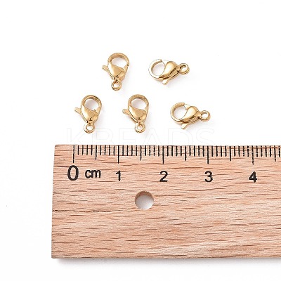 304 Stainless Steel Lobster Claw Clasps STAS-T040-PJ212-9-1