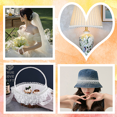 4 Styles Polyester Flower Lace Ribbon OCOR-CY0001-51B-1