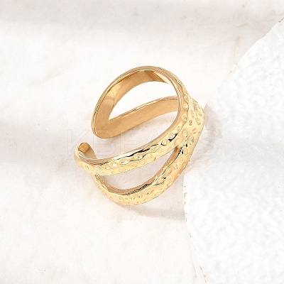 304 Stainless Steel Cuff Open Rings SA-CBAD22F-01G-D-1