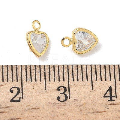 Brass Micro Pave Cubic Zirconia Pendants KK-Z136-18G-01-1