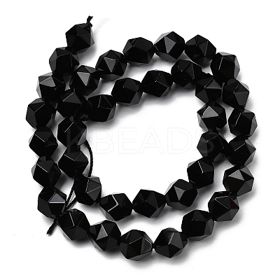 Natural Black Onyx  Beads Strands G-Z119-A04-03-1