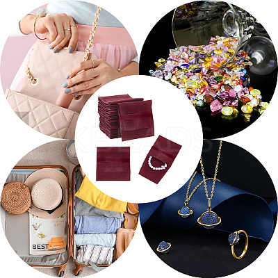 Velvet Jewelry Flap Pouches ABAG-WH0038-43A-1