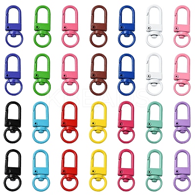 15 Colors Zinc Alloy Baking Paint Swivel Snap Hooks Clasps FIND-YW0005-53-1
