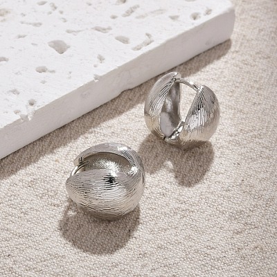 Textured Teardrop Brass Hoop Earrings for Women EJEW-U055-26P-1